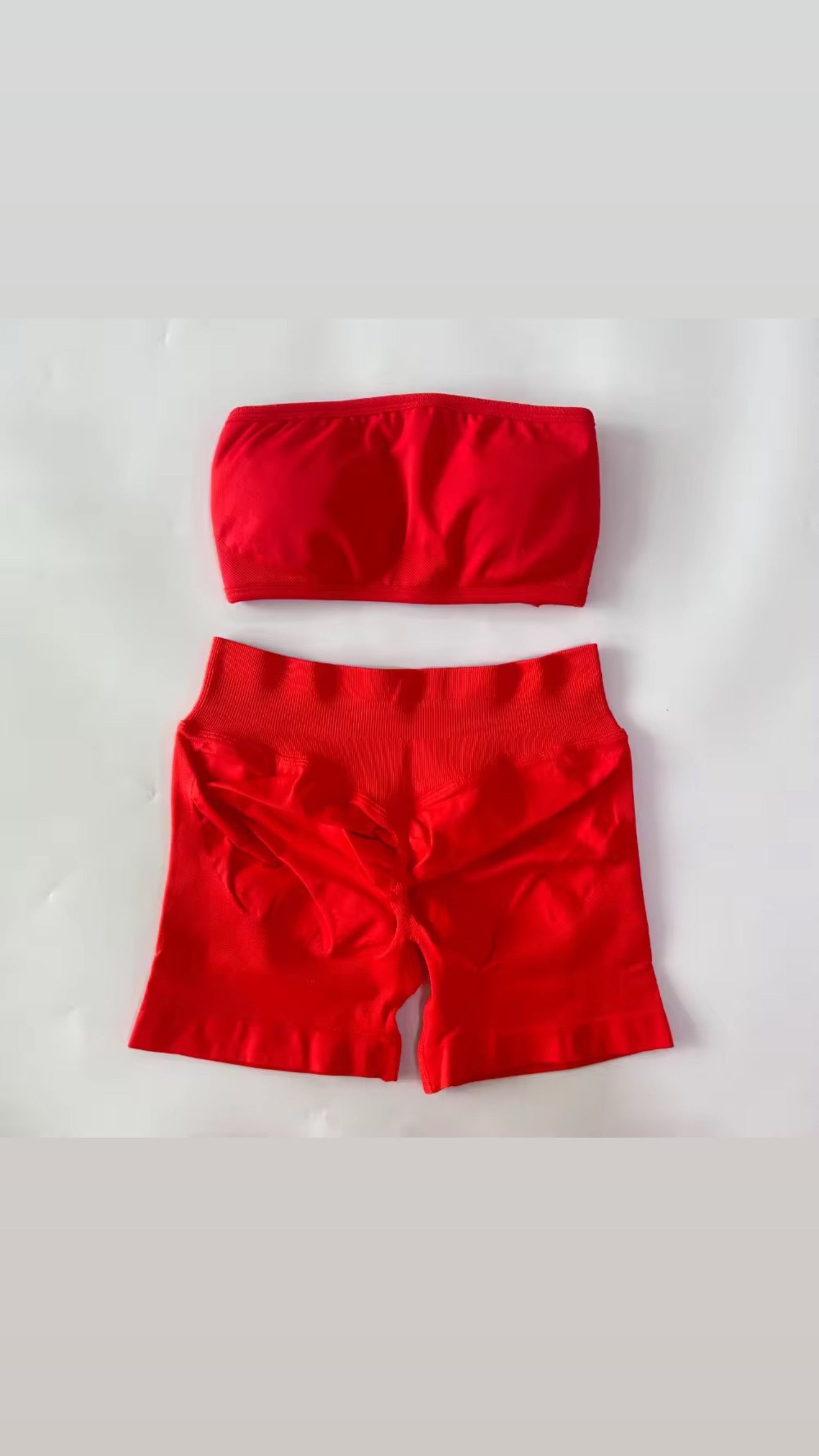 orange bandeau gym set