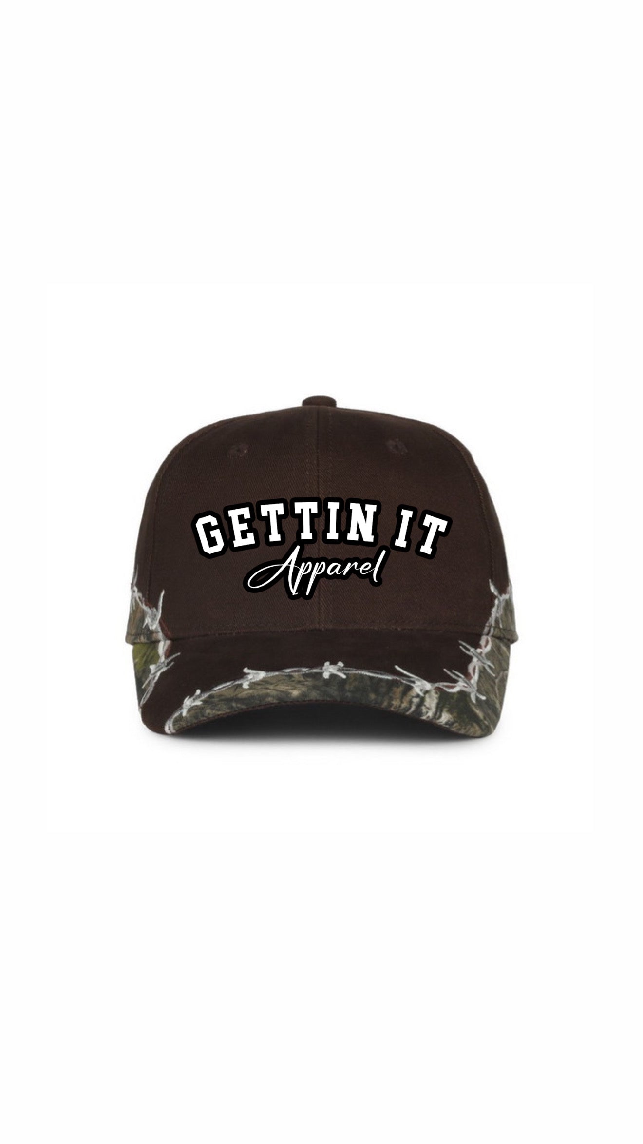 brown/camo gettin it hat