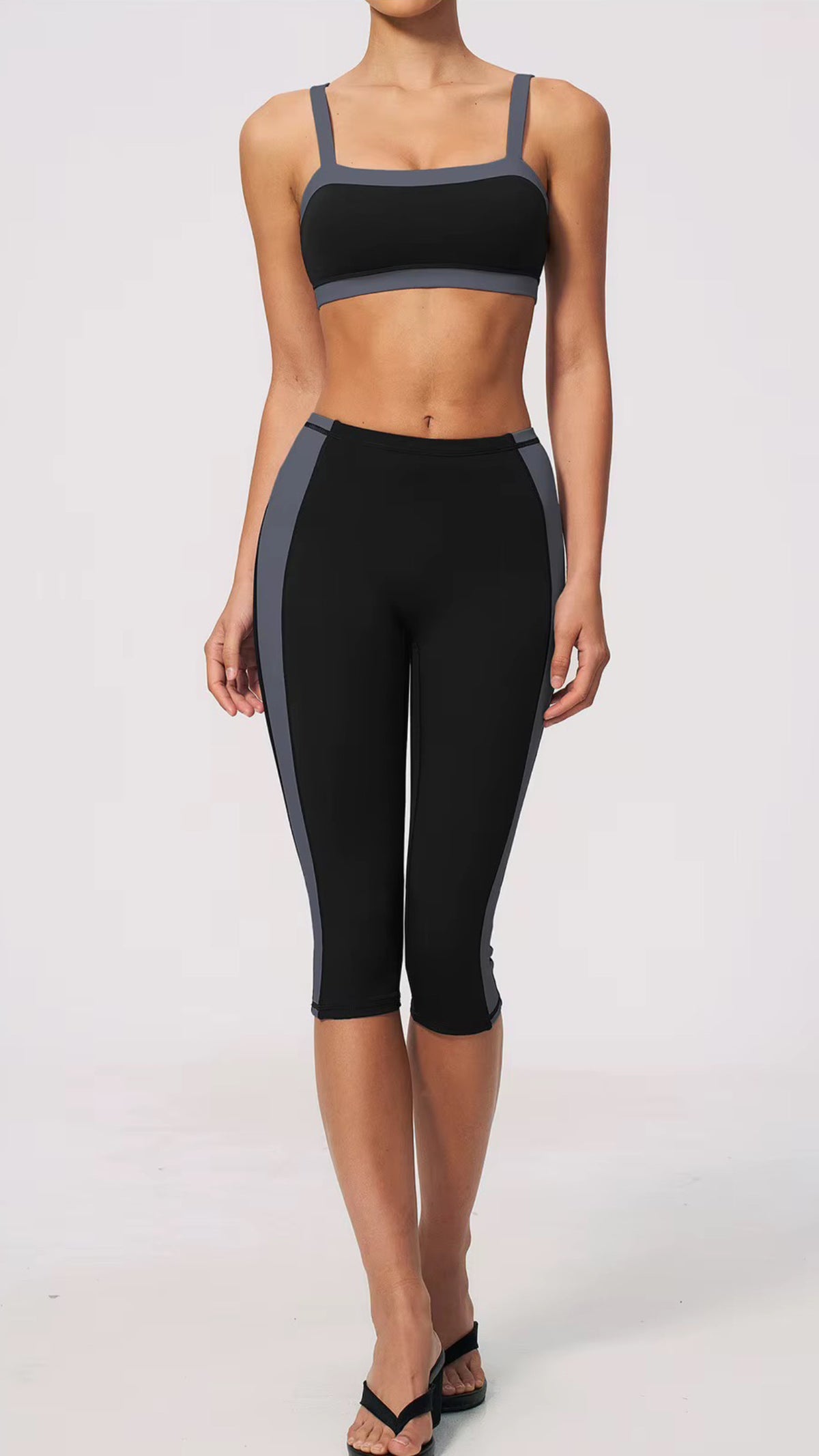 black capri gym set