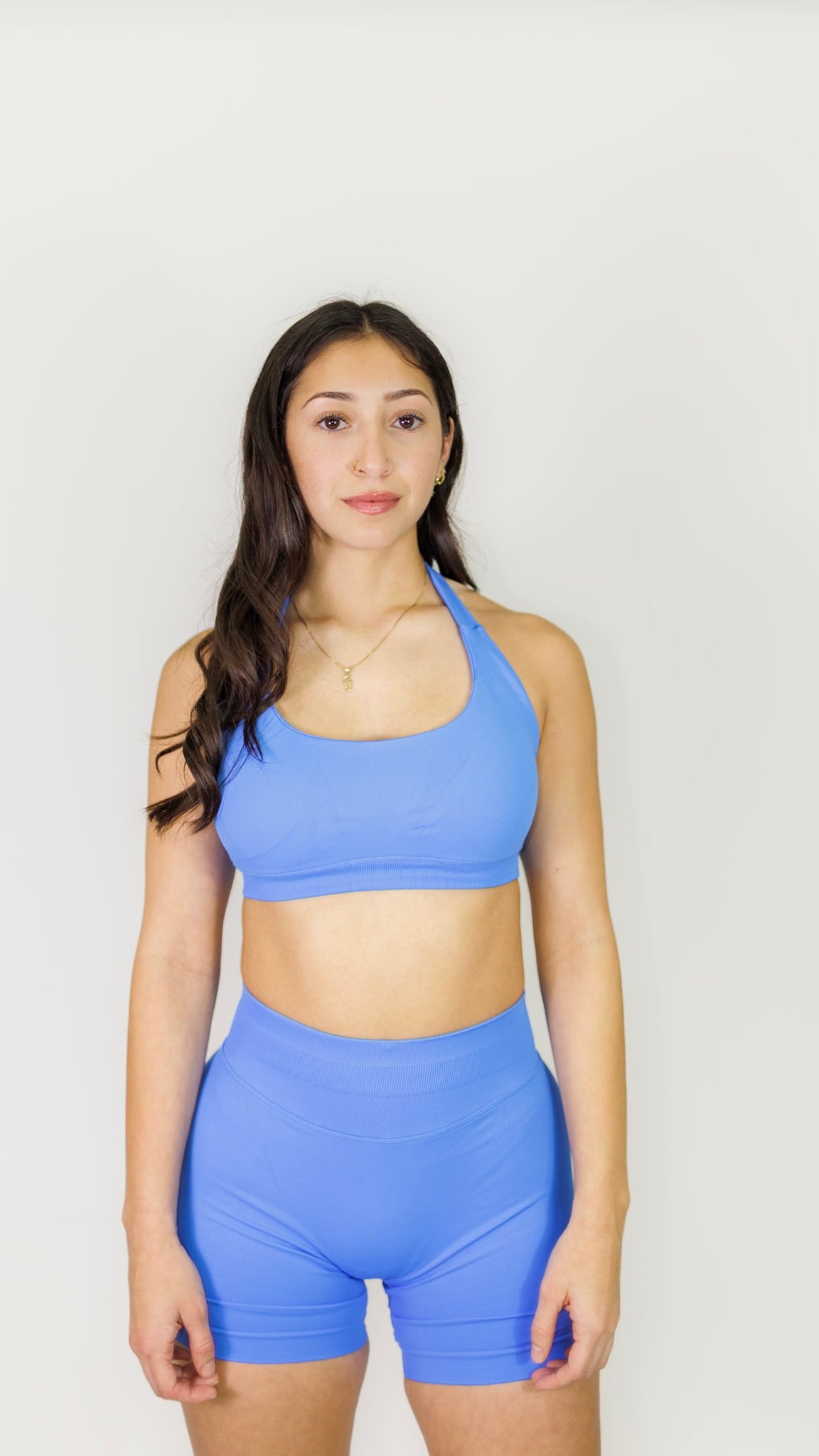light blue gym set